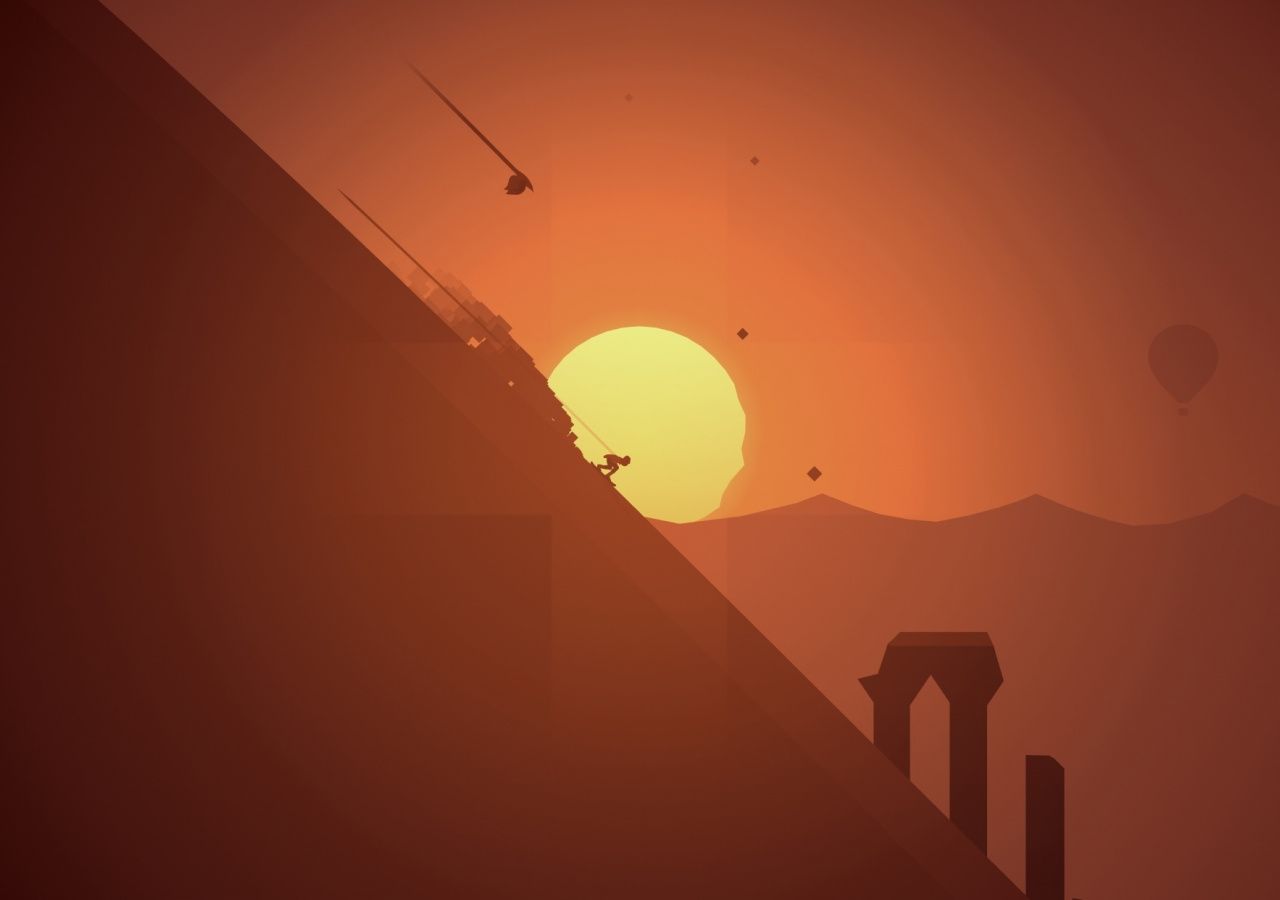 Alto S Odyssey, Mobile Game, Sunrise, 2018, Wallpaper - Sunset - HD Wallpaper 
