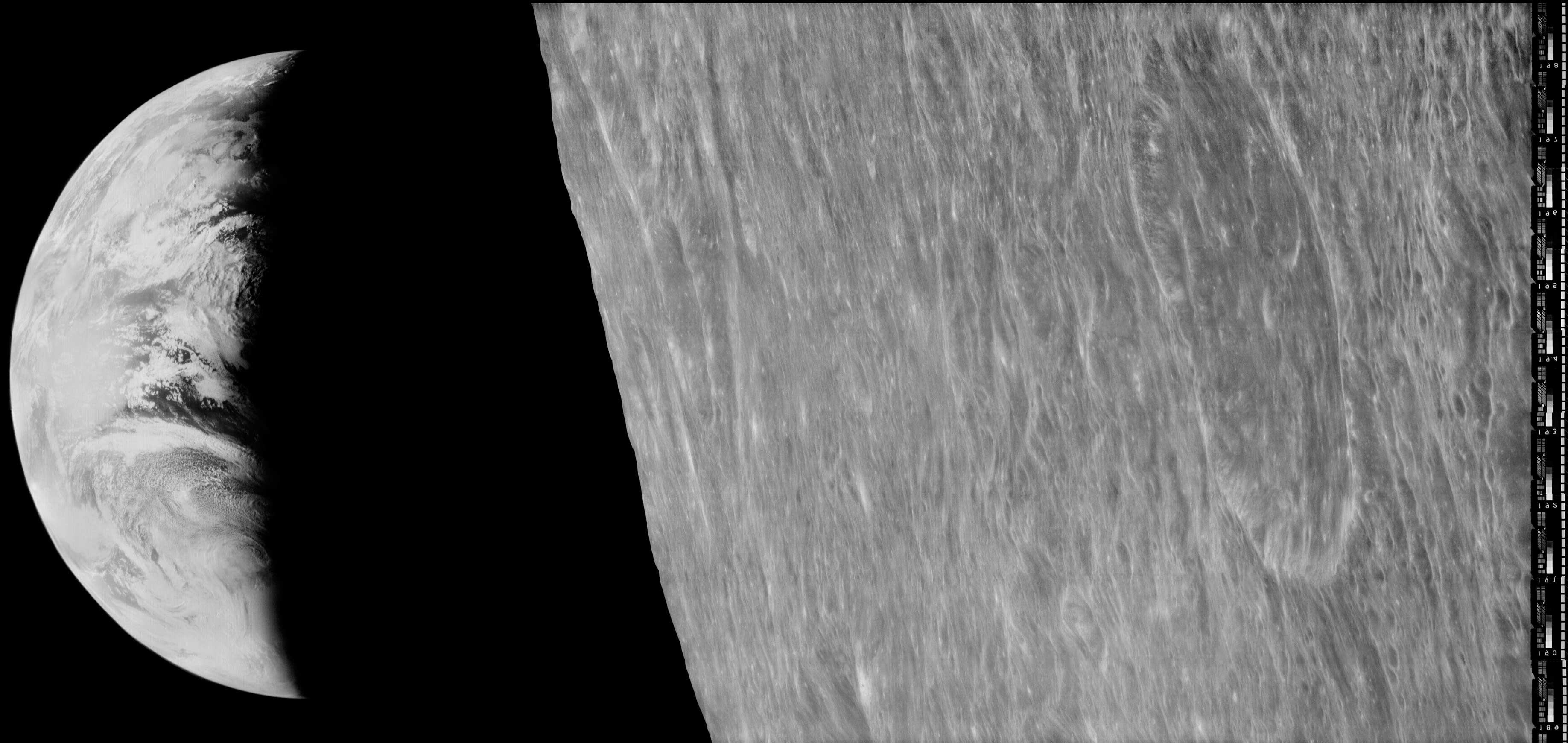 Lunar Orbiter 1 Earthrise - HD Wallpaper 