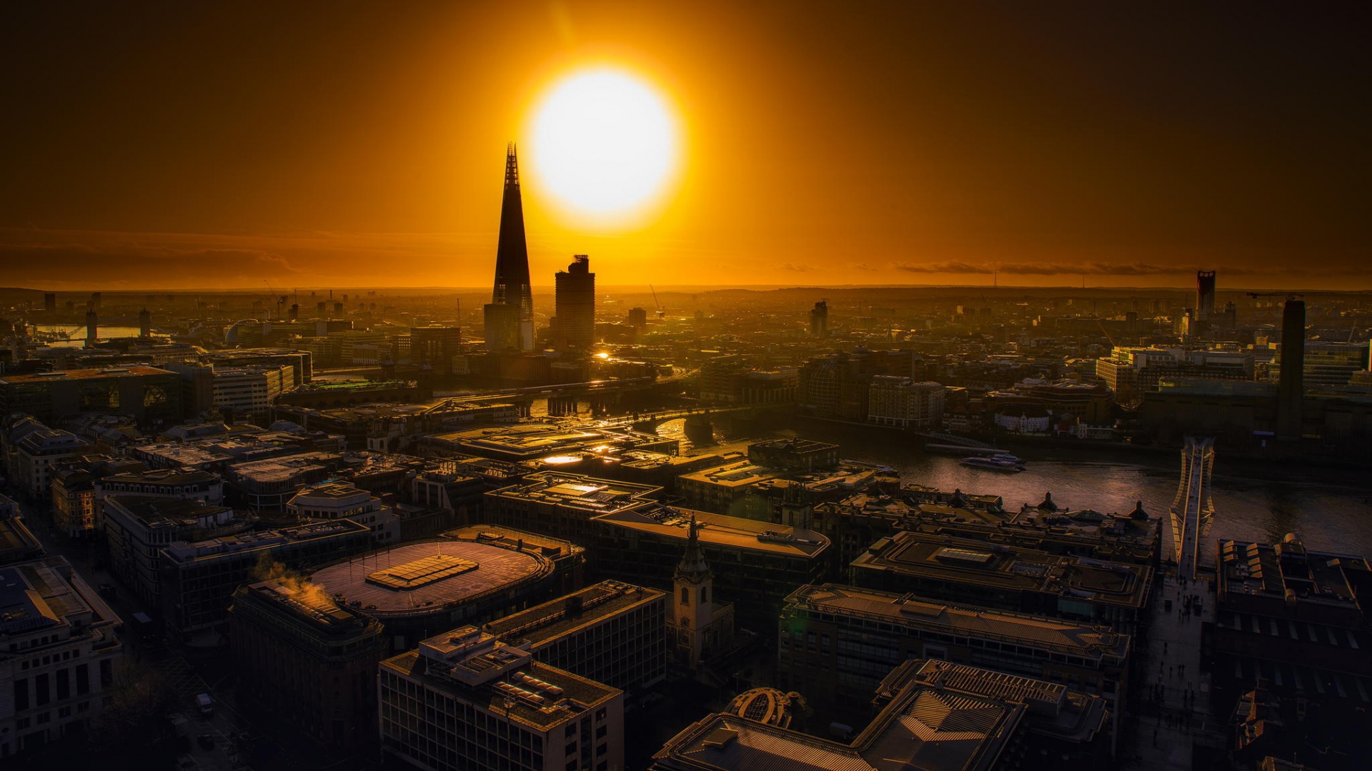 Sunrise London City Buildings Roofs - London Sunrise - HD Wallpaper 