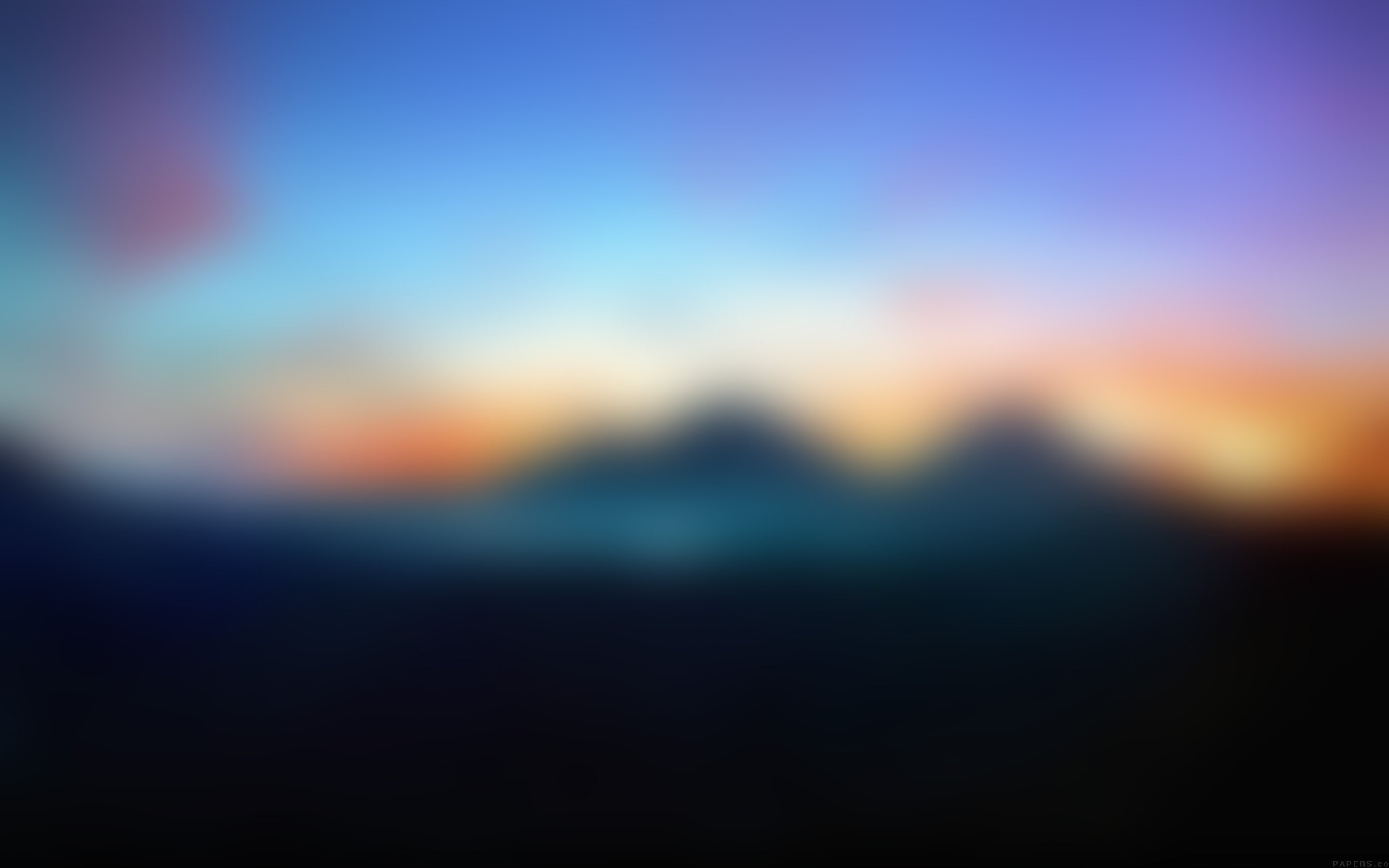 Blurred Mountain Sunrise Wallpaper - Evening - HD Wallpaper 
