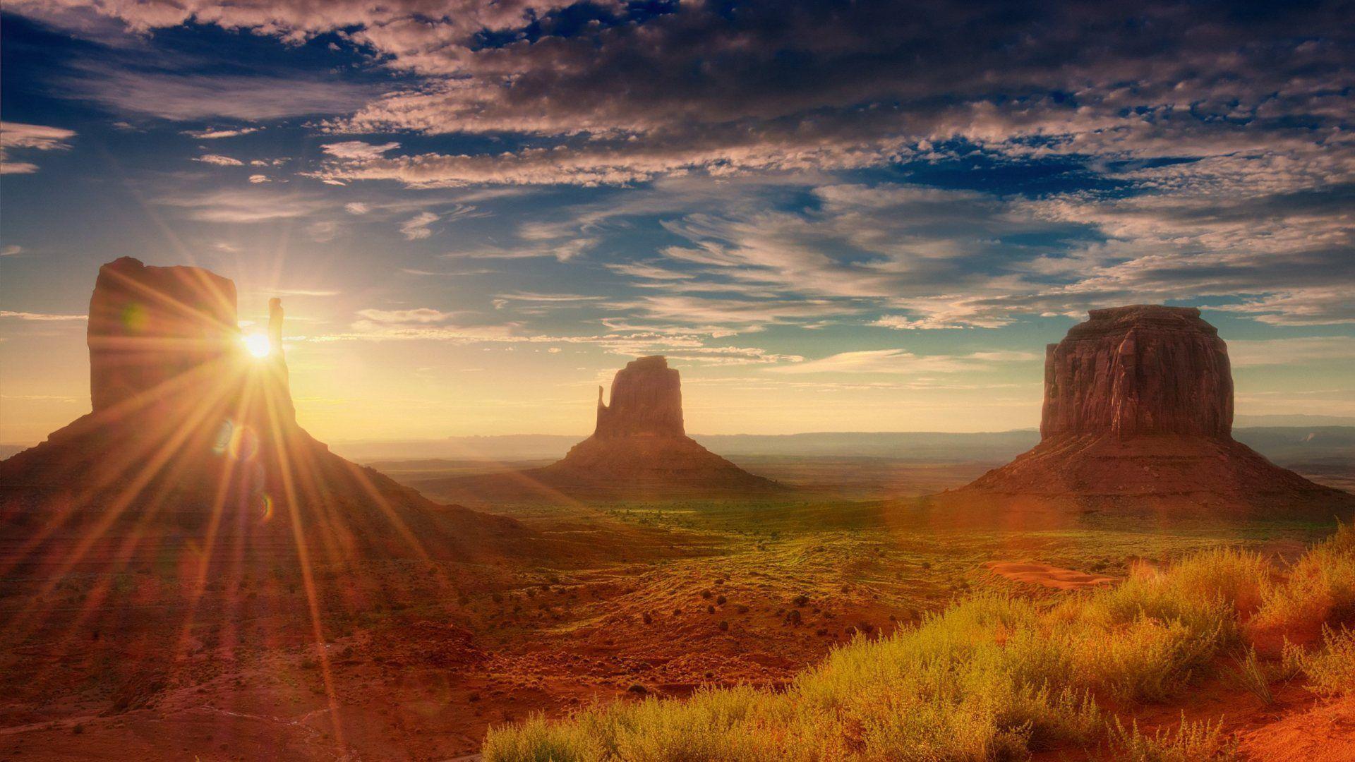 Monument Valley Sunrise Wallpaper Wide Or Hd - Full Hd Monument Valley - HD Wallpaper 