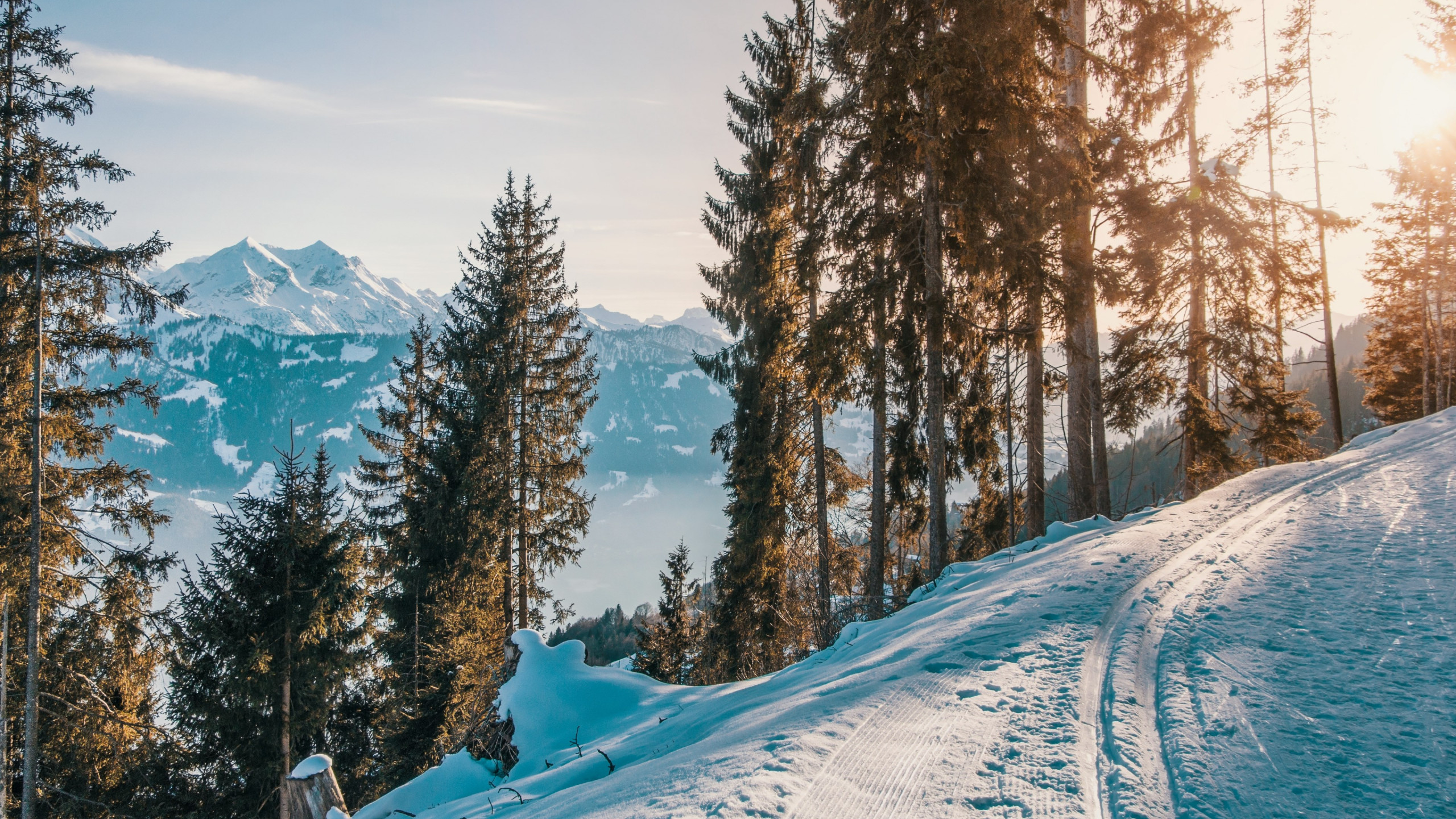 Winter, Snow, White, Sunset, Mountains Wallpaper - Snow - HD Wallpaper 