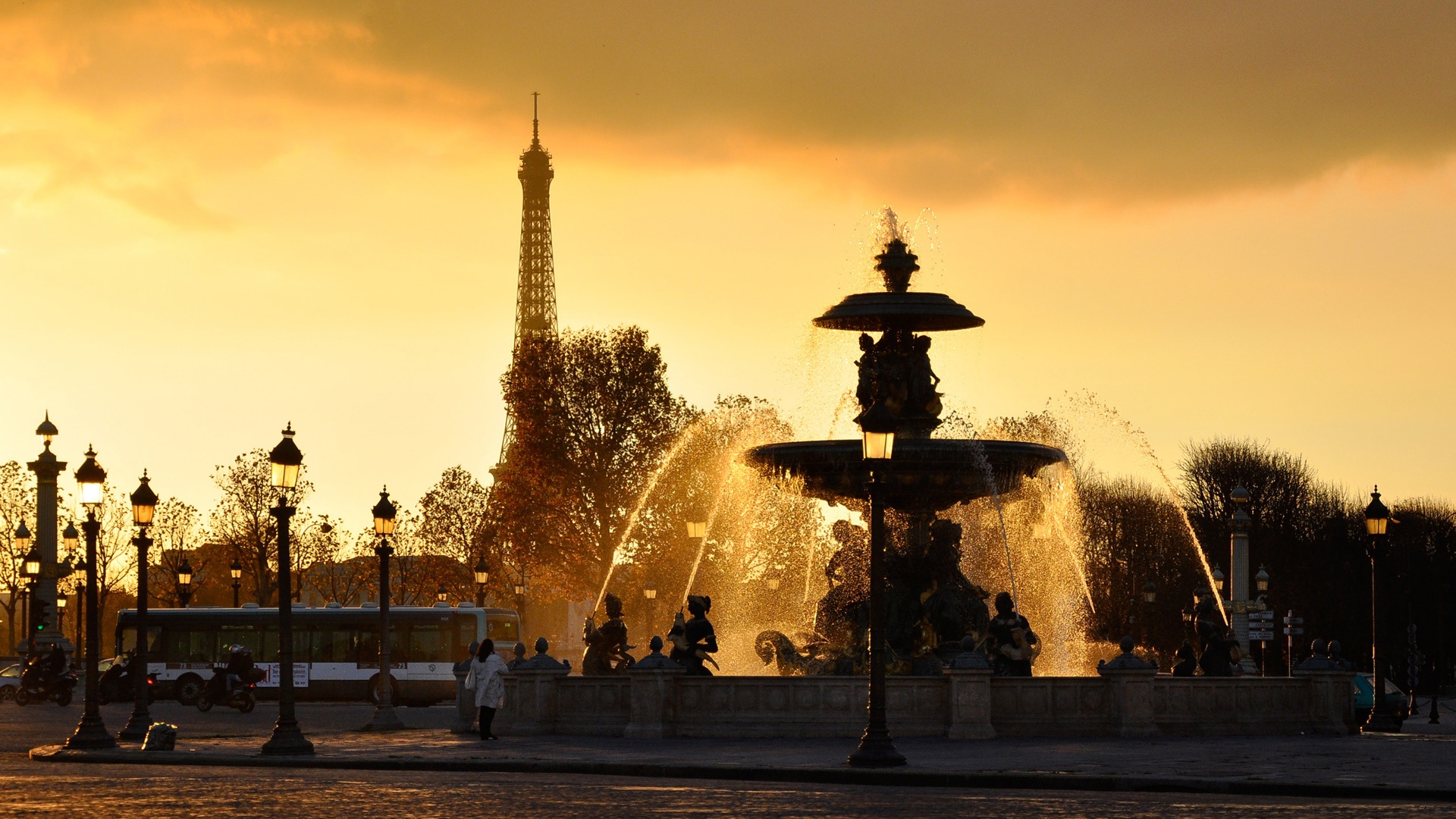 Paris Sunrise - Background In Paris - HD Wallpaper 