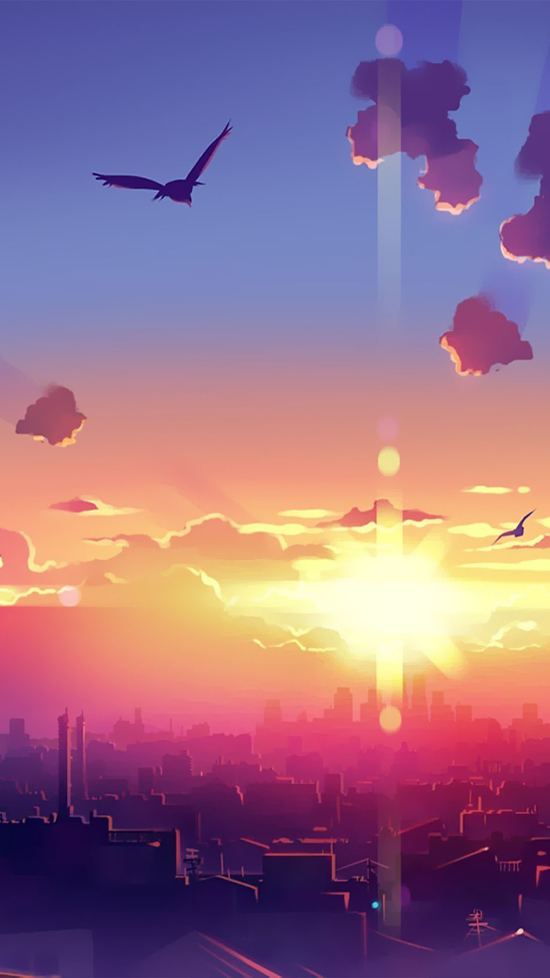 Anime Sunset - 1080x1920 Wallpaper 