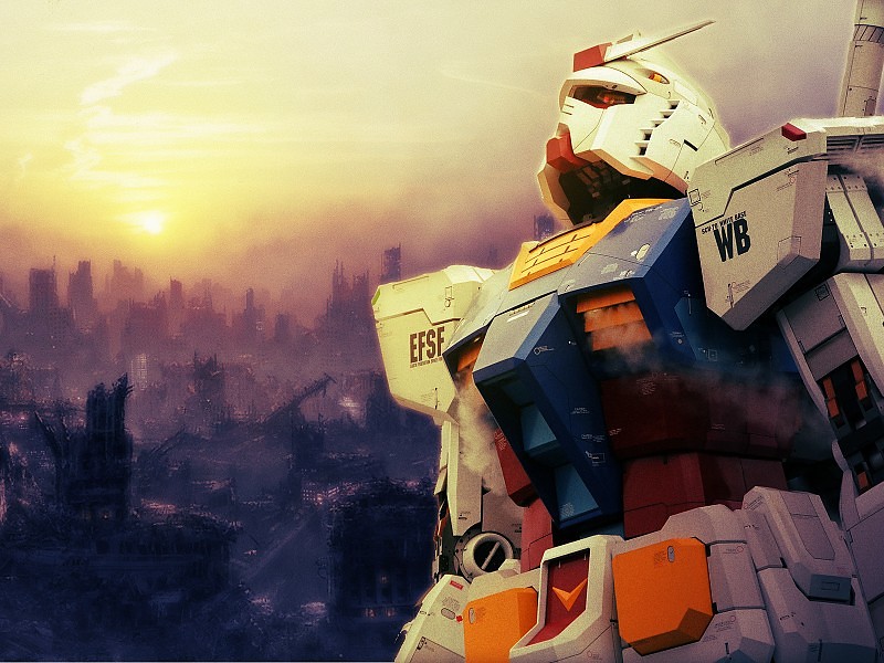Gundam Anime Wallpaper - Gundam Statue - HD Wallpaper 