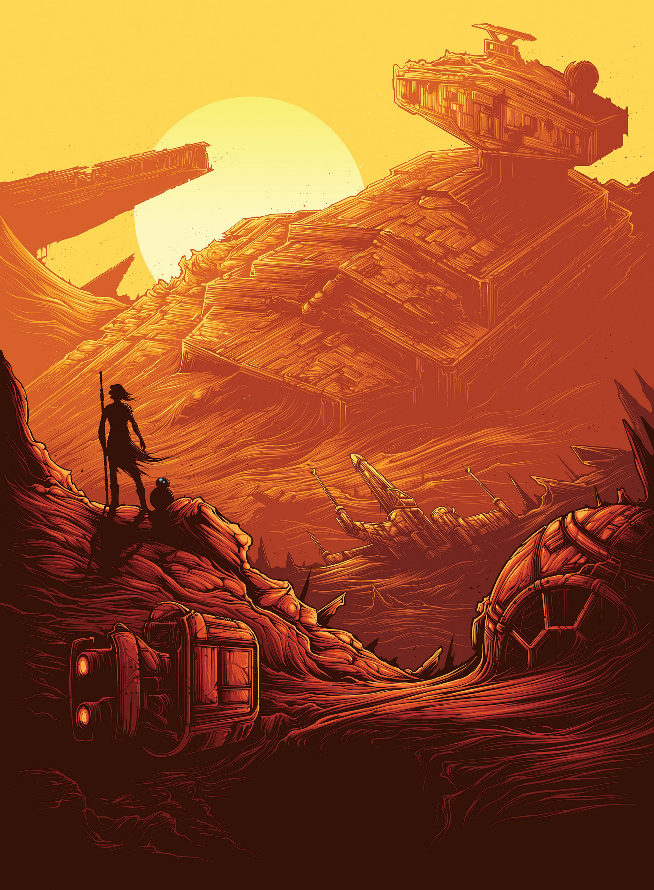 Star Wars Poster Dan Mumford - HD Wallpaper 