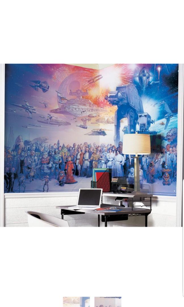 Star Wars Wall Paper In Room - HD Wallpaper 