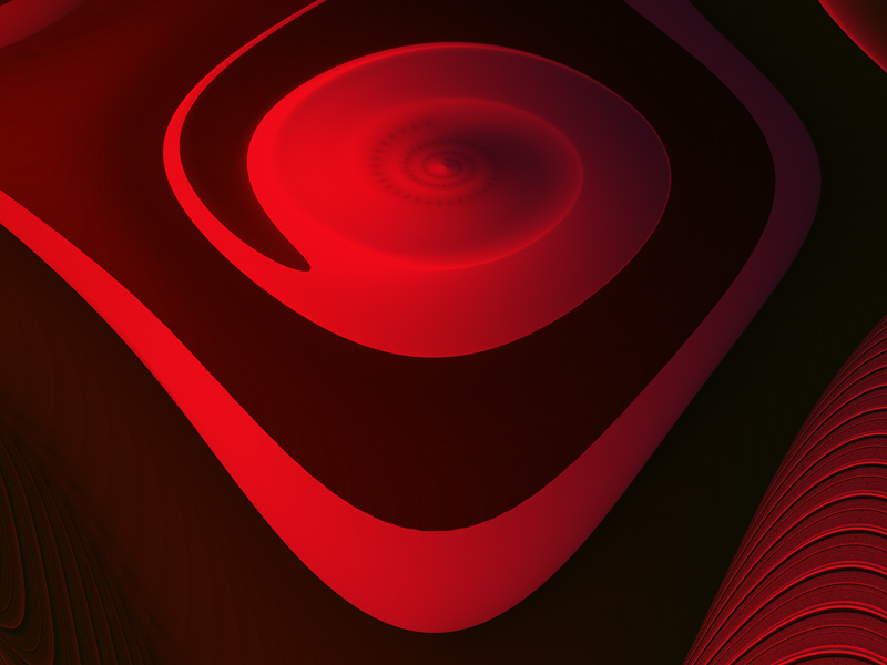 Fractal Art Wallpaper, Red And Black - Red And Black Animated - HD Wallpaper 