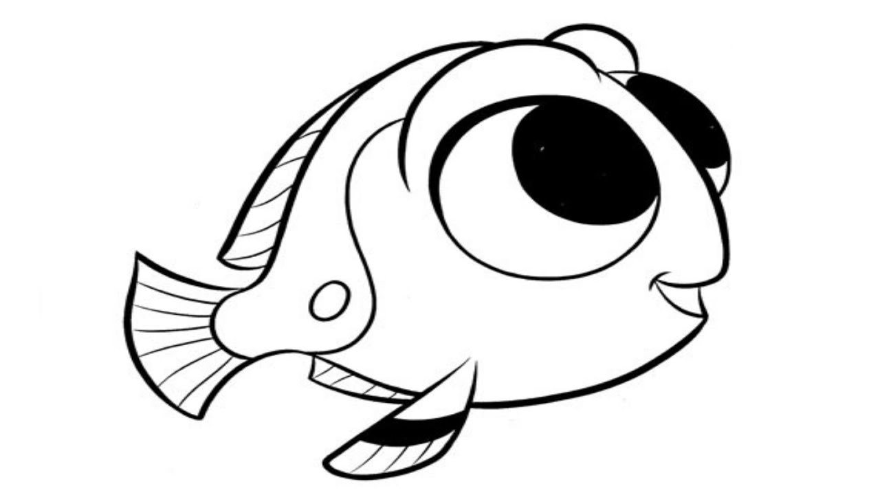 Nemo Clipart Baby - Baby Dory Coloring Pages - HD Wallpaper 