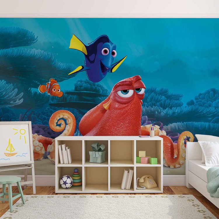 Disney Finding Nemo Dory Wallpaper Mural - Carta Da Parati Farfalle - HD Wallpaper 