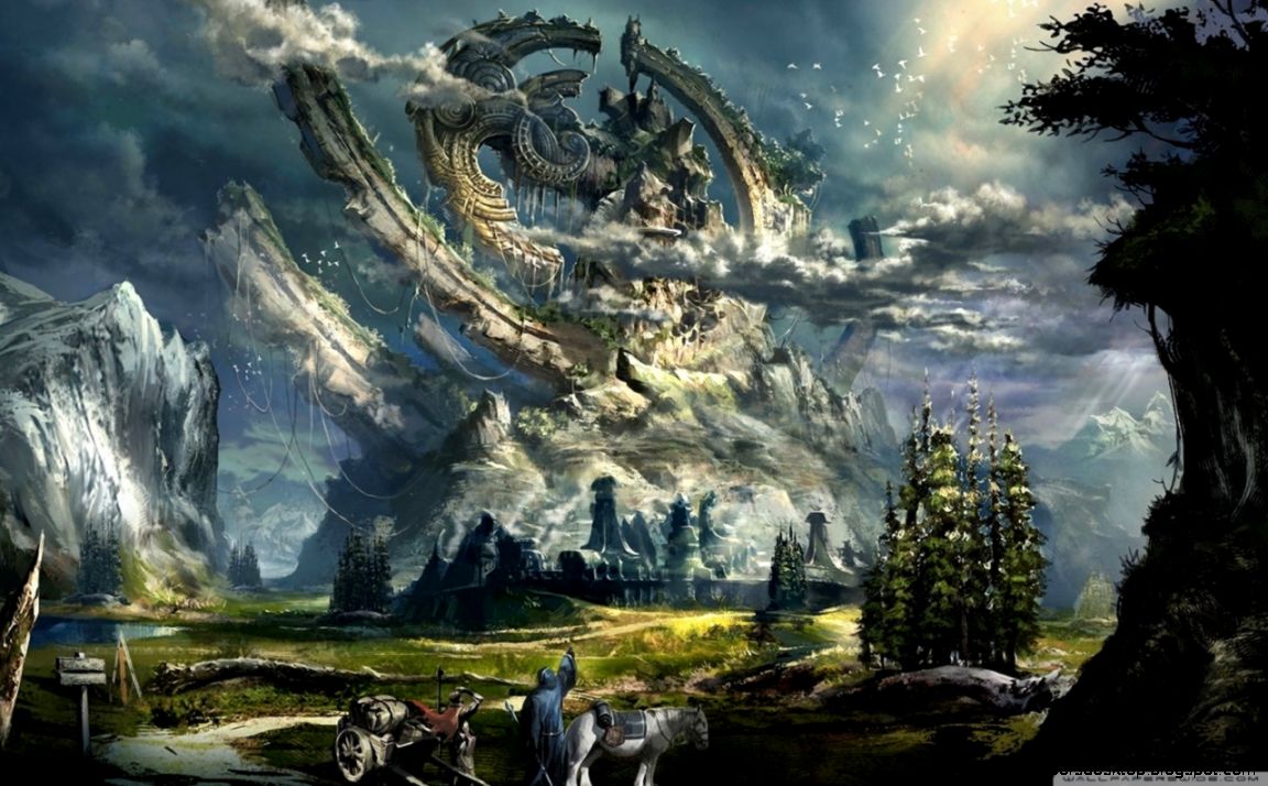 Fantasy Scenery Hd Desktop Wallpaper Widescreen High - Fantasy Background - HD Wallpaper 