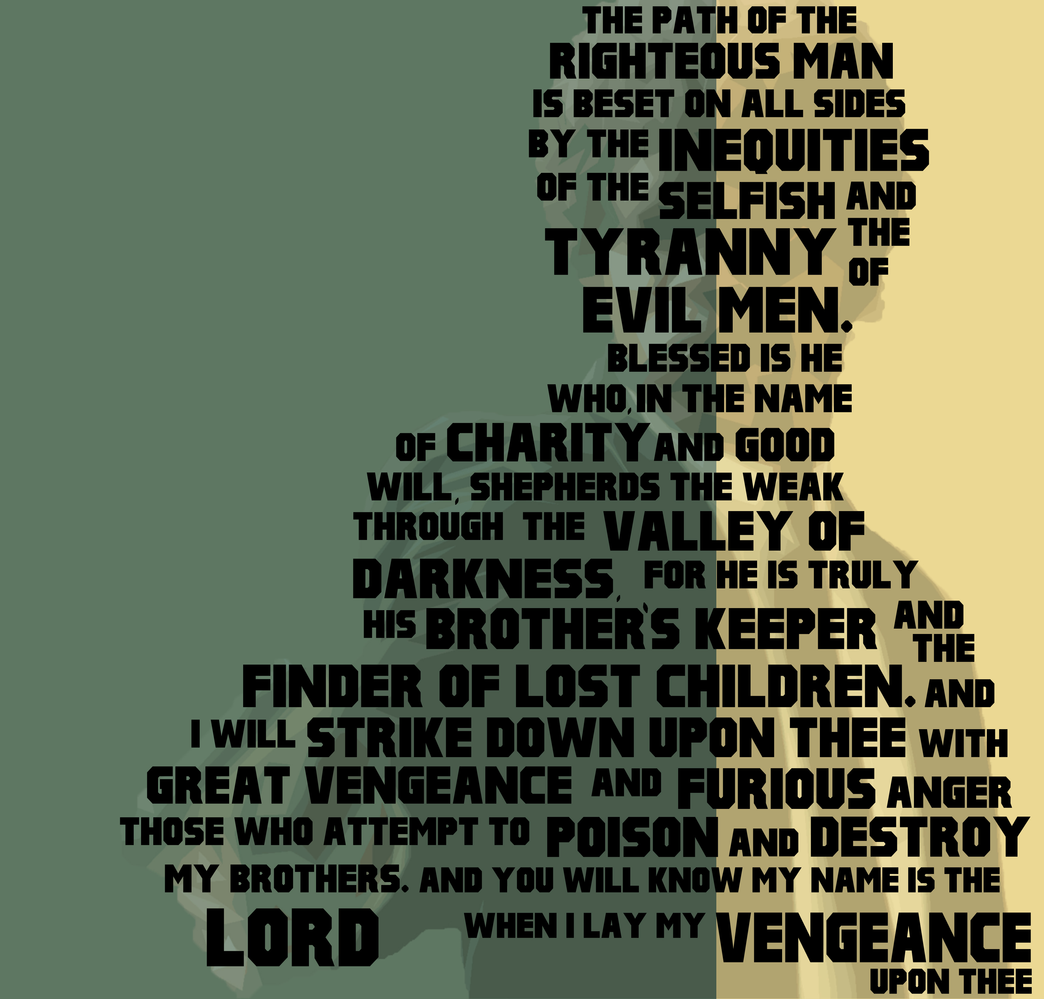 Ezekiel Quote By Olivergeary - Pulp Fiction Ezekiel Quote - HD Wallpaper 