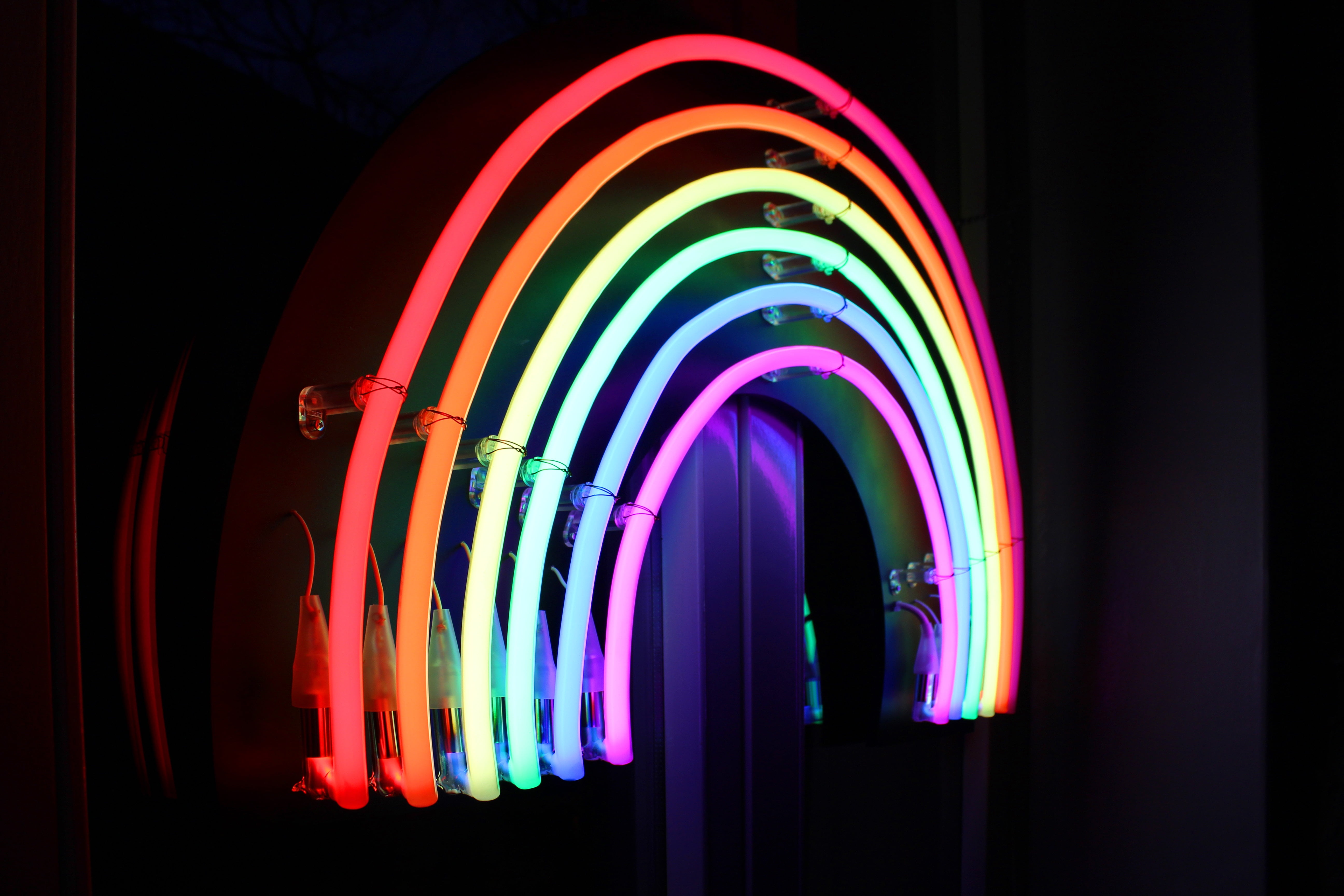Neon Rainbow - HD Wallpaper 