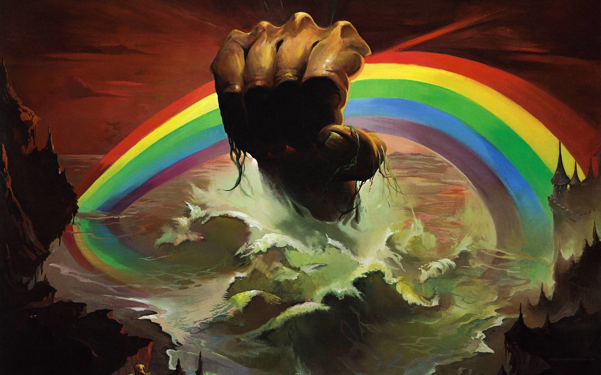 Images For > Classic Rock Album Covers Wallpaper 
 - Rainbow Rising - HD Wallpaper 