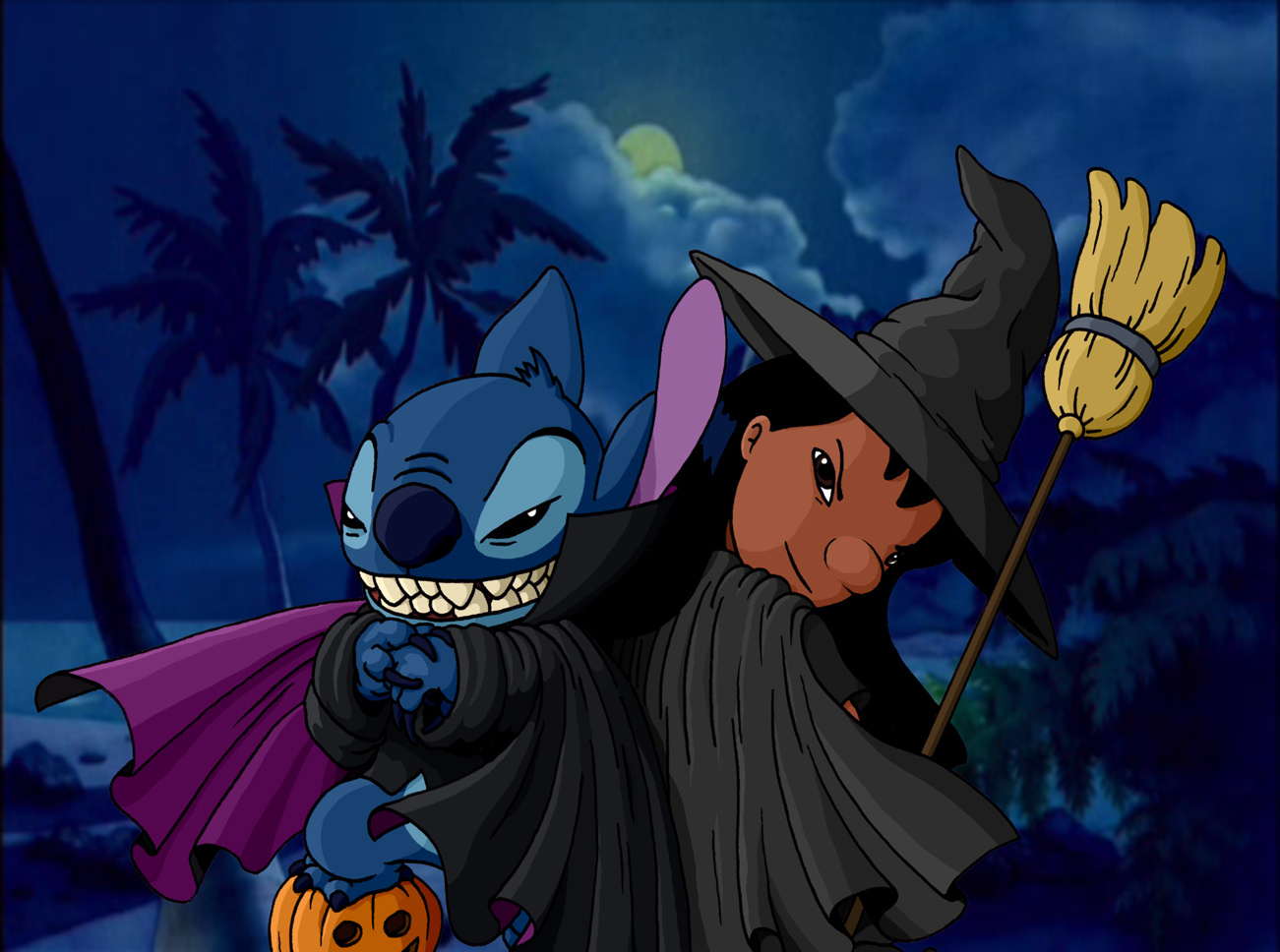 Halloween Lilo And Stitch - HD Wallpaper 