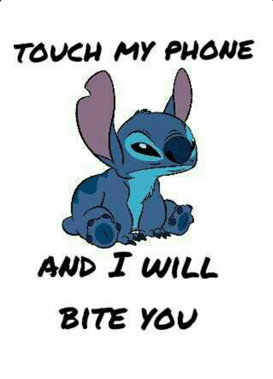 Stitch, Wallpaper, And Phone Image - Dont Touch My Phone Funny - HD Wallpaper 