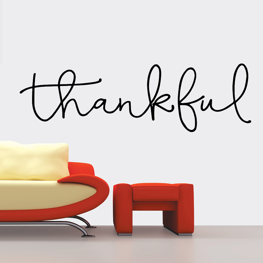 Diy Thankful Text Wall Sticker Home Decor Decoration - Studio Couch - HD Wallpaper 