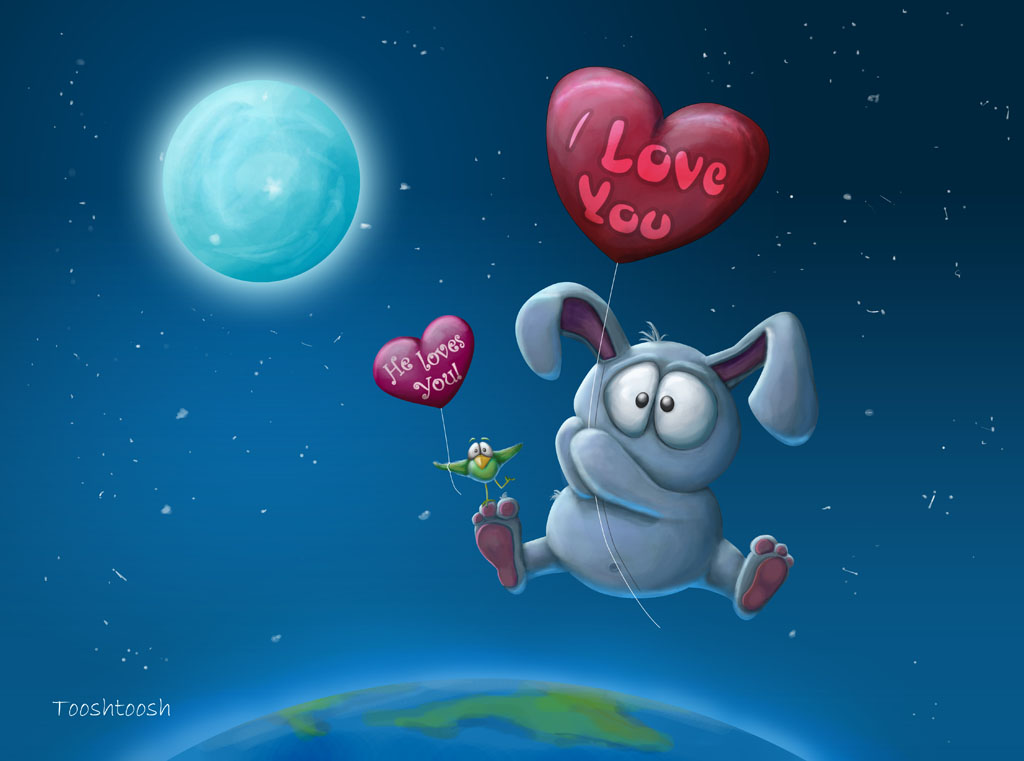 Bunny Who Loved Me Wallpaper - Love You He Loves You - HD Wallpaper 