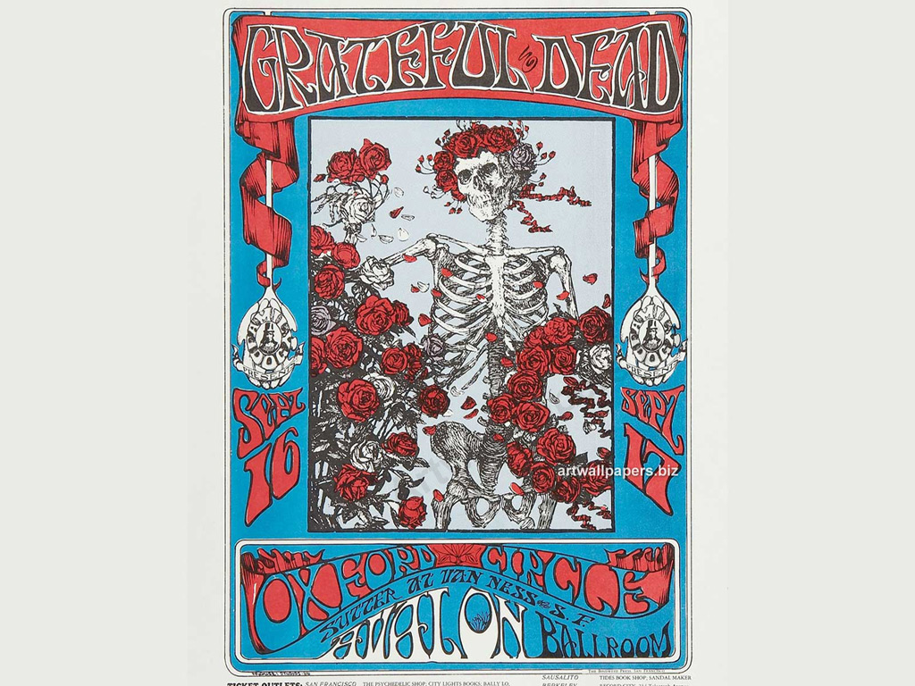 Skull And Roses Poster - HD Wallpaper 
