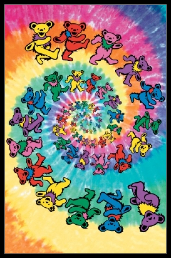 Tie Dye Grateful Dead Bears - HD Wallpaper 