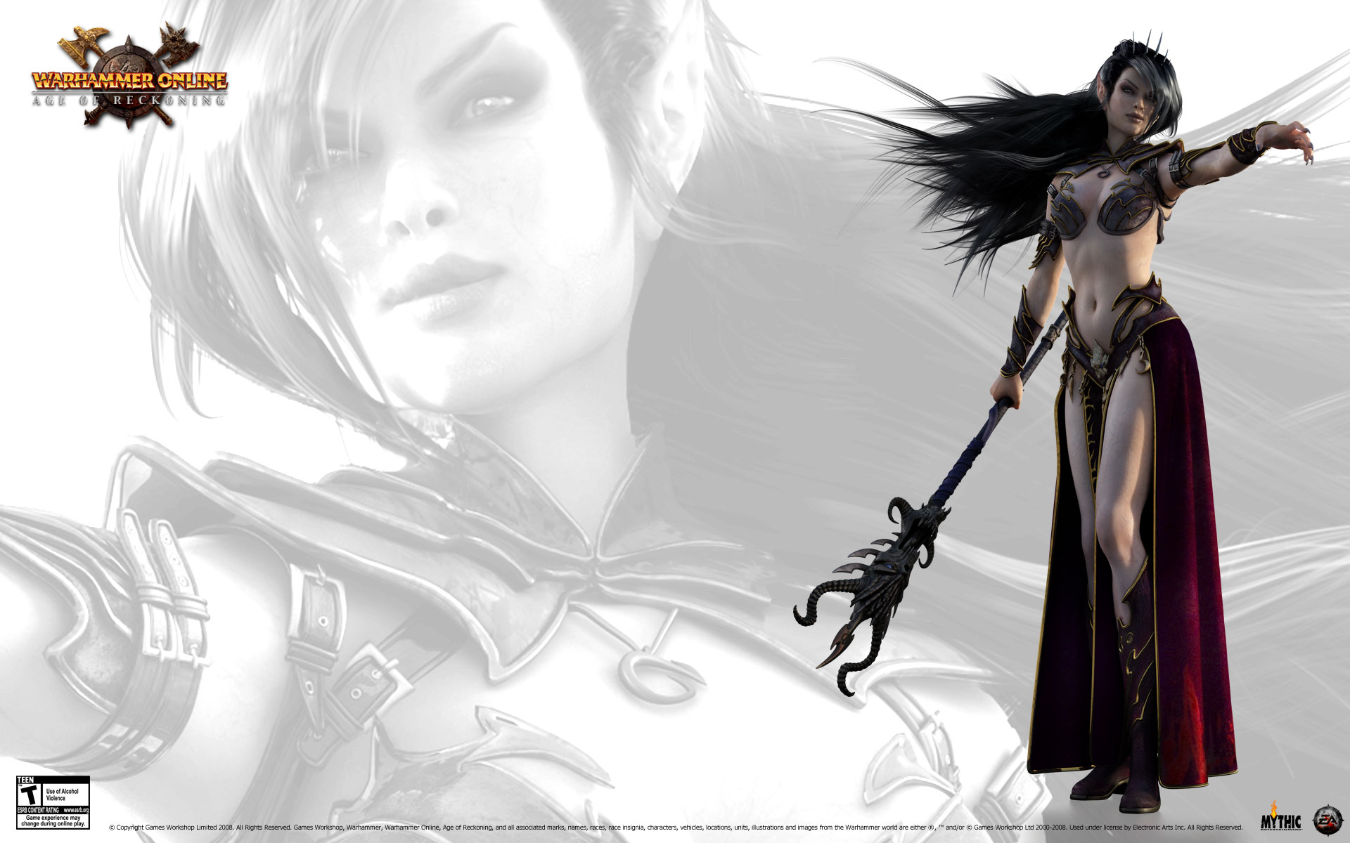 Dark Elf Female Warhammer - HD Wallpaper 