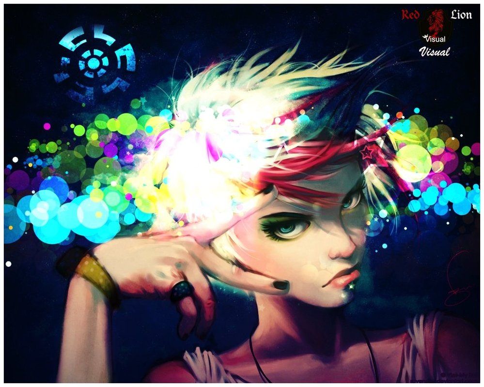 Female Character With White And Red Hair - HD Wallpaper 