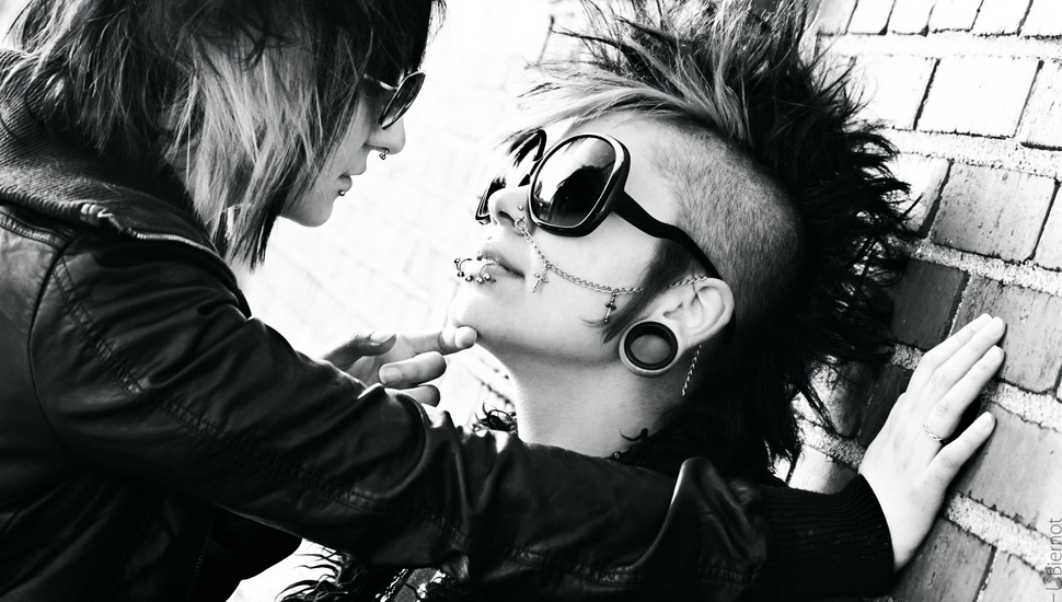 Style, Girl, Black And White, The Tunnel, Punk, Piercing - 3d Wallpaper Stylish Boys - HD Wallpaper 