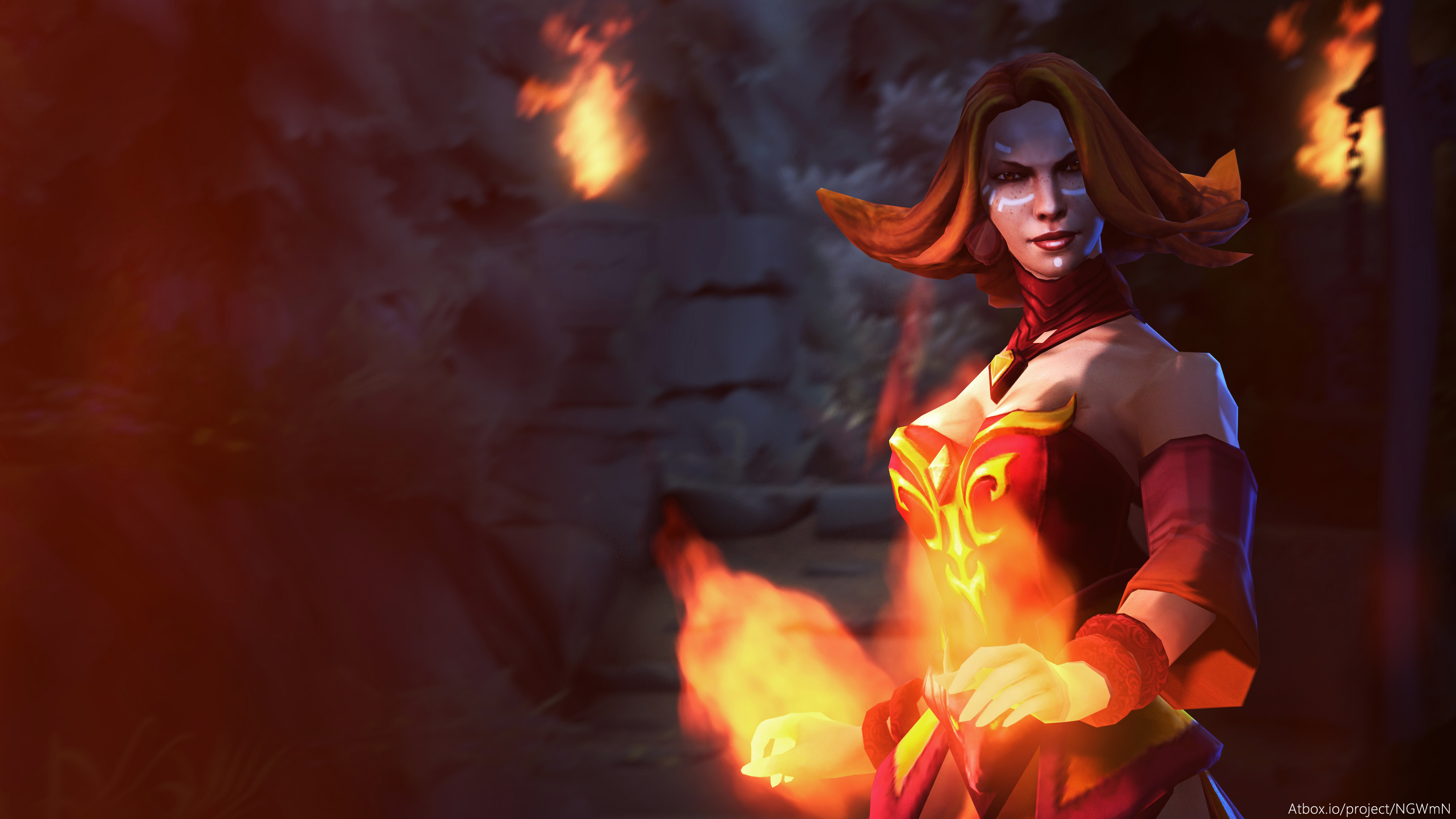 Dota 2 Wallpaper 4k Lina - HD Wallpaper 