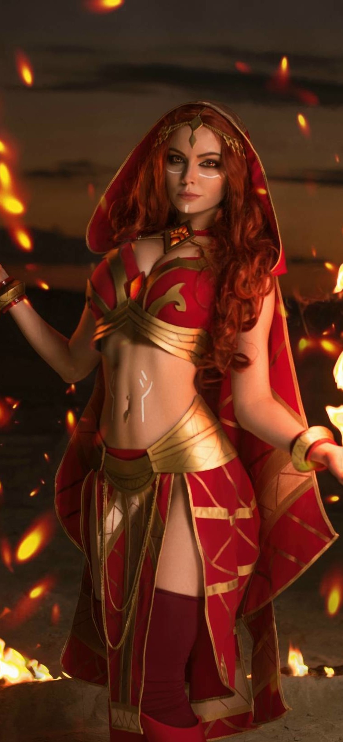 Lina Cosplay Dota 2 - HD Wallpaper 