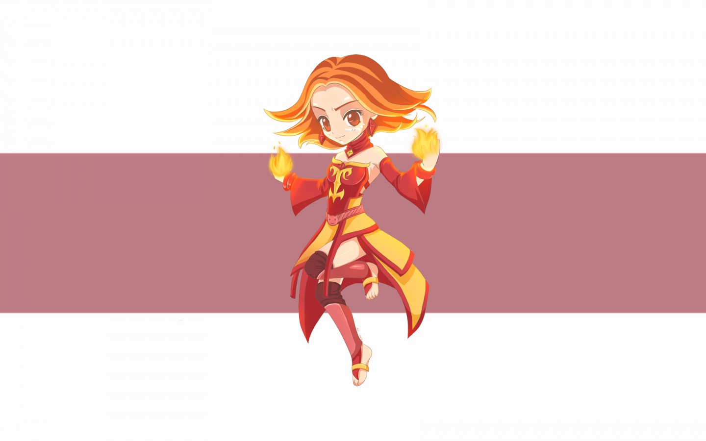 Dota 2 Lina Art - Lina Dota 2 Wallpaper Chibi - HD Wallpaper 