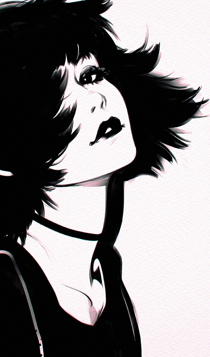 Anime, Art, And Art Girl Image - Girl Drawings In White And Black - HD Wallpaper 