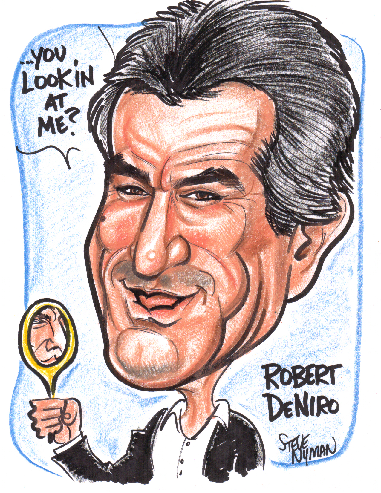 Robert De Niro Caricature - HD Wallpaper 