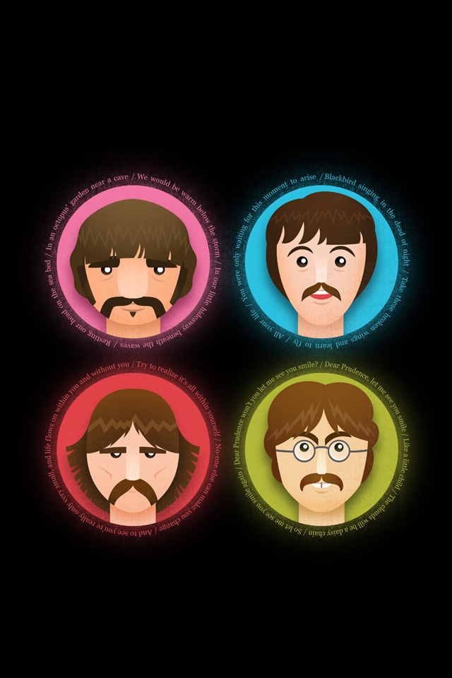 Beatles Cartoon Heads Android Wallpaper - Beatles Wallpaper Hd For Android - HD Wallpaper 