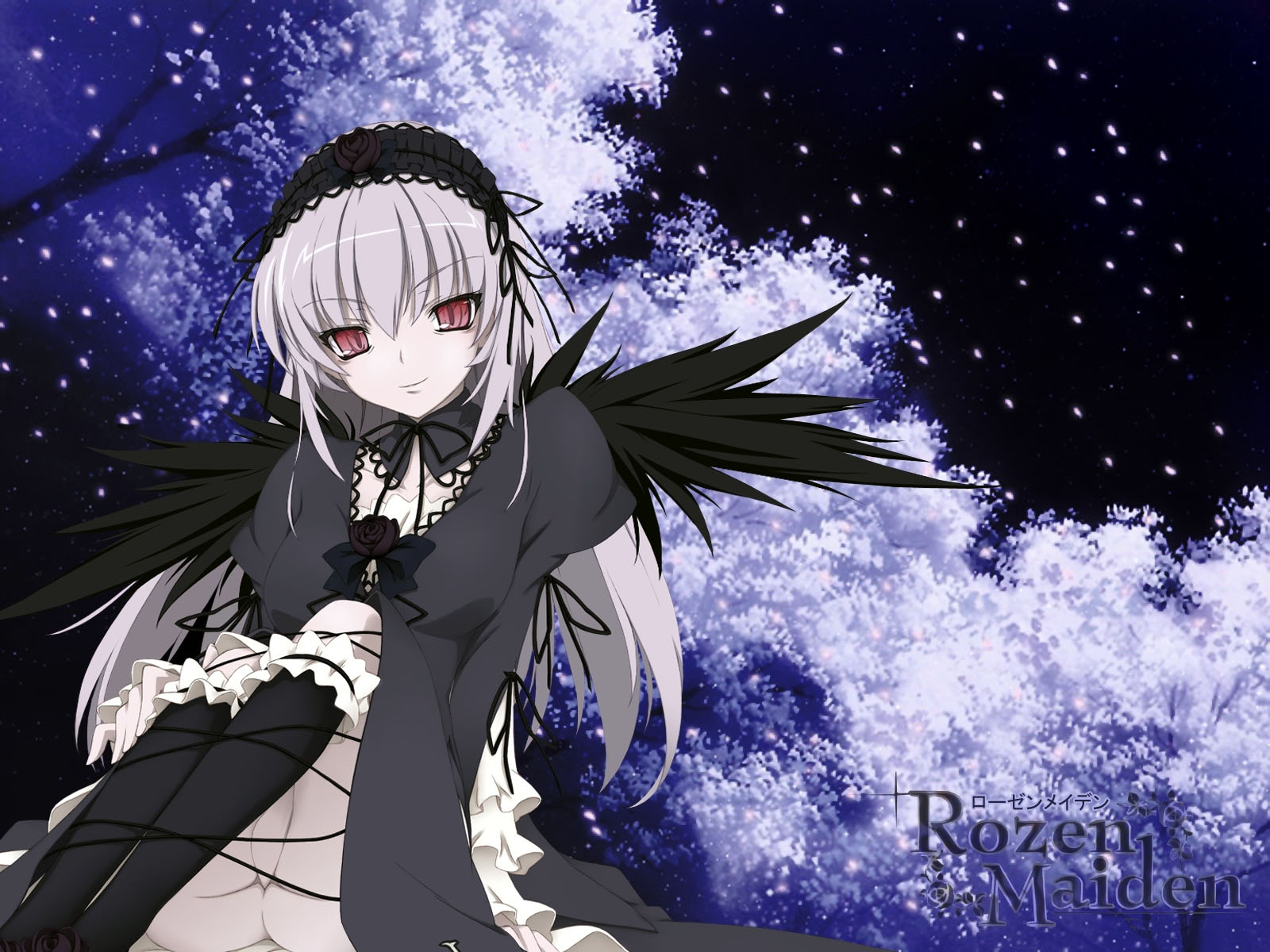 Rozen Maiden - Anime Wallpaper - Rozen Maiden Suigintou - HD Wallpaper 