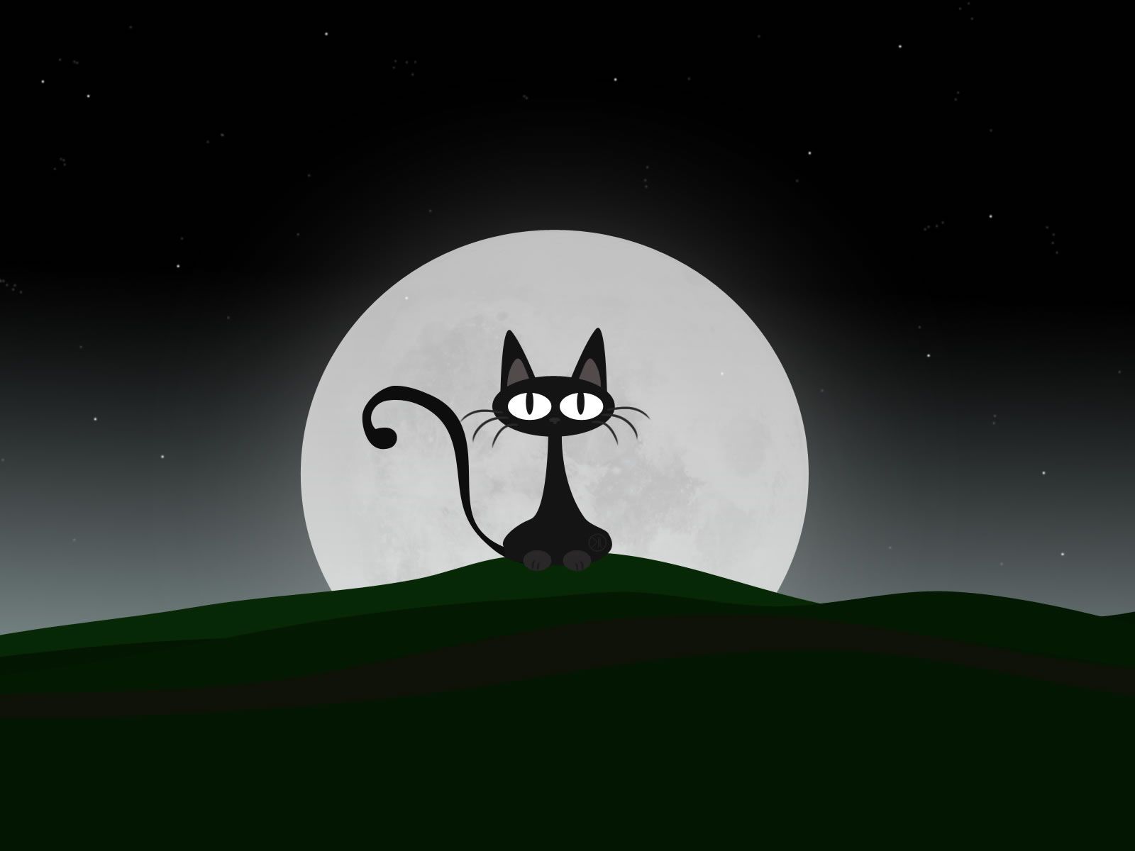 Funny Cartoon Wallpapers Free Download - Black Cat Cartoon Background -  1600x1200 Wallpaper 