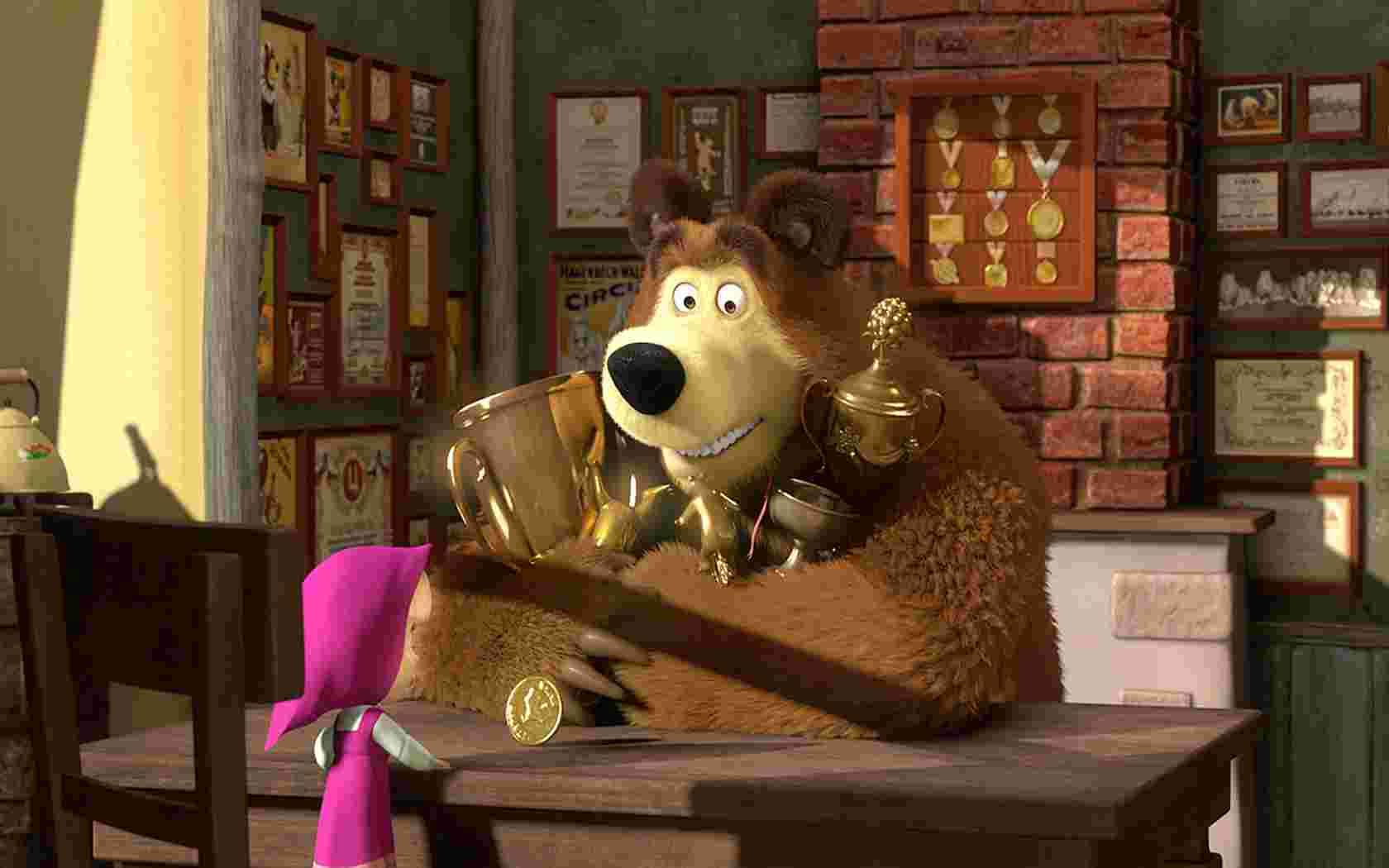 Photos From Masha And The Bear Cute Cartoon Wallpaper - Маша И Медведь Обои - HD Wallpaper 