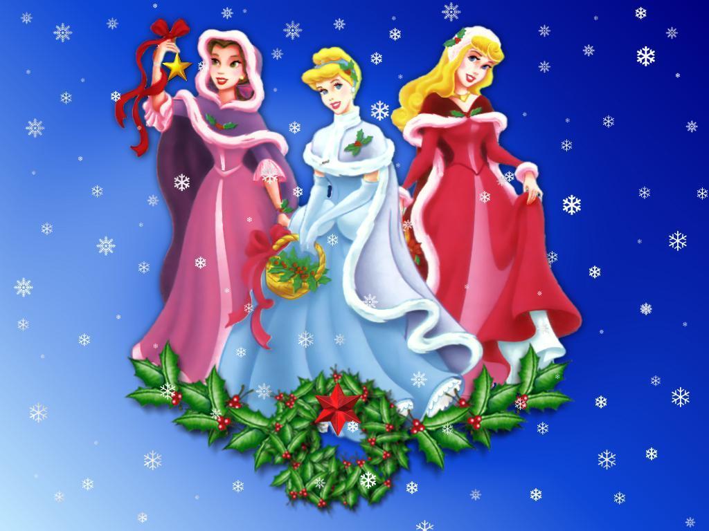 Disney Princess Christmas - HD Wallpaper 