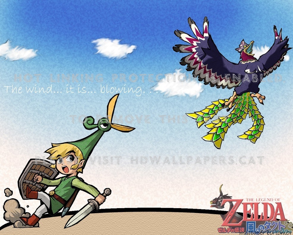 The Windit Blowing Windwaker Air Toon - Wind Waker Link Sword - HD Wallpaper 