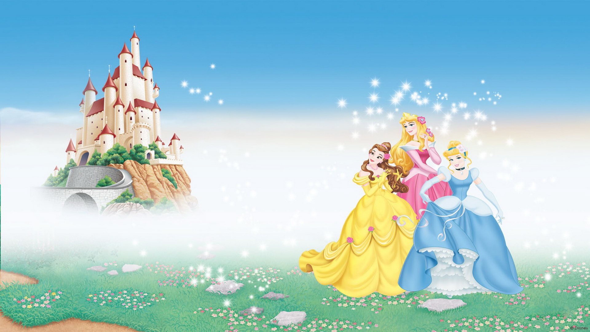 Awesome Disney Princess Hd Wallpaper Free Download - Disney Princess  Background Design - 1920x1080 Wallpaper 