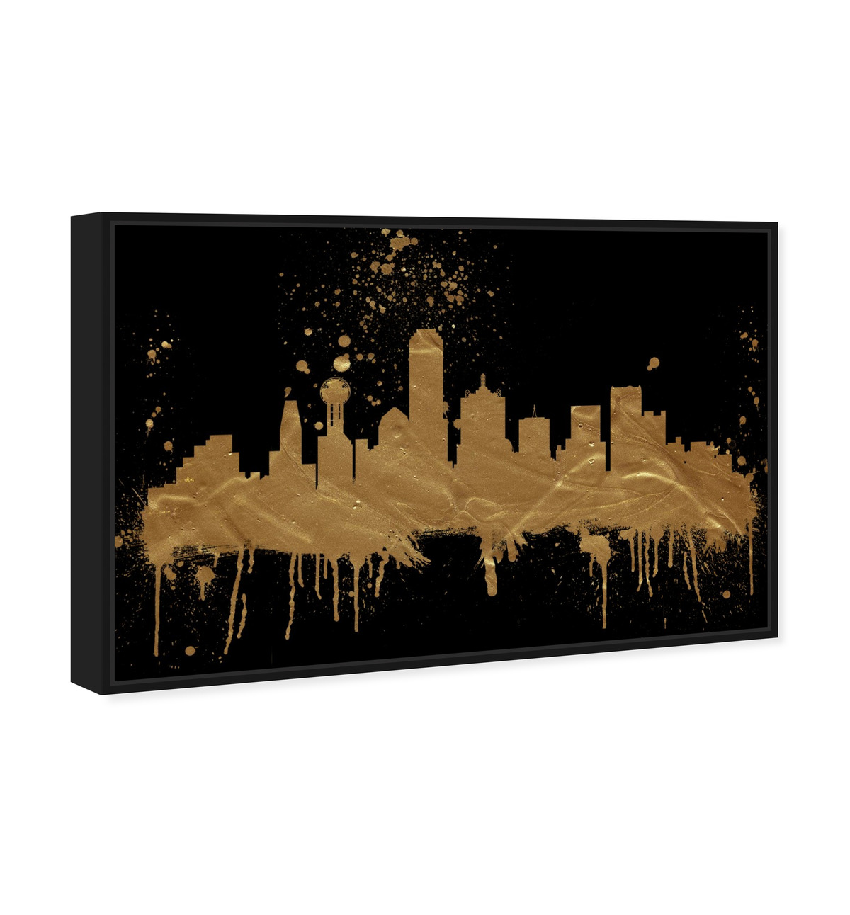 Dallas Skyline Black Gold - HD Wallpaper 