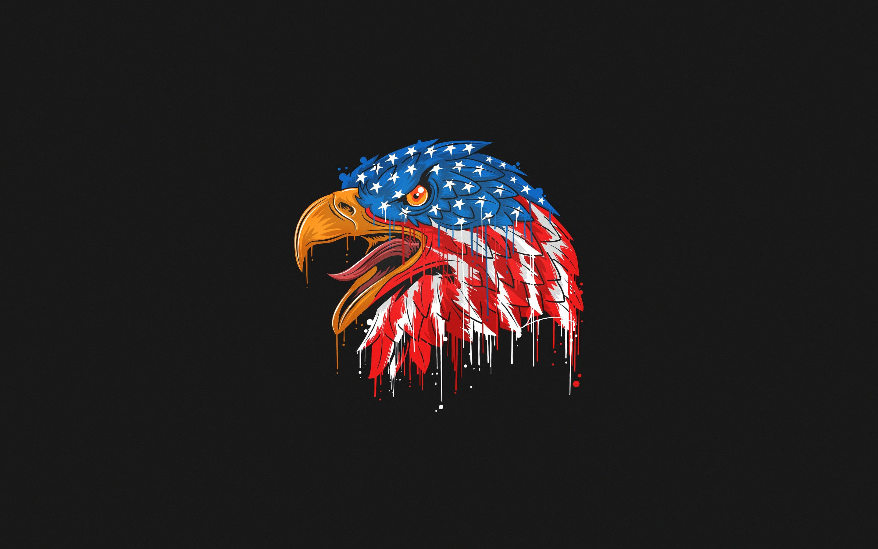American Flag Eagle Wallpaper - HD Wallpaper 