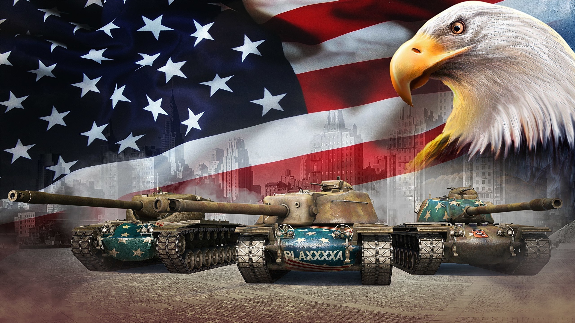 American Flag Military Tank - HD Wallpaper 