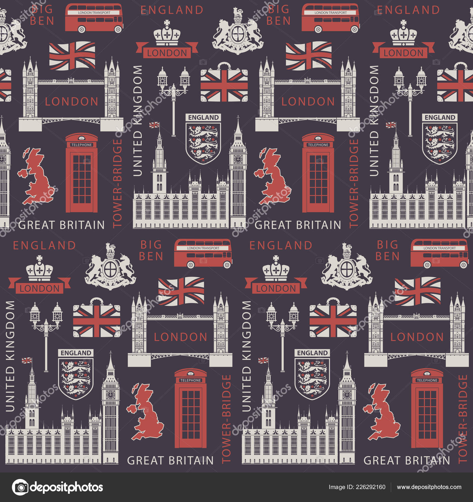 Vector Seamless Background On Uk And London - HD Wallpaper 