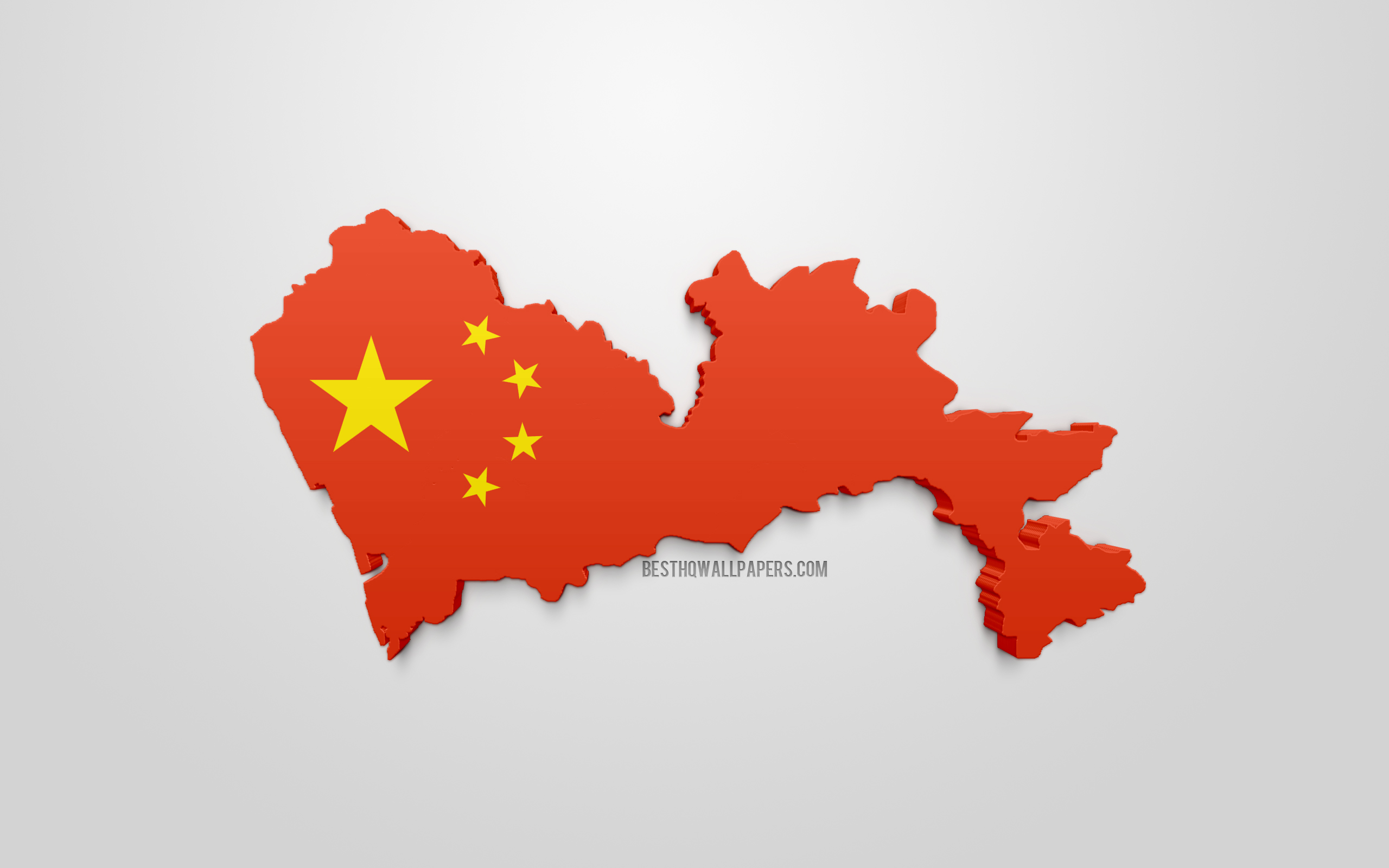 Shenzhen Map Silhouette, 3d Flag Of Shenzhen, Geography, - China Map Shen Zhen - HD Wallpaper 