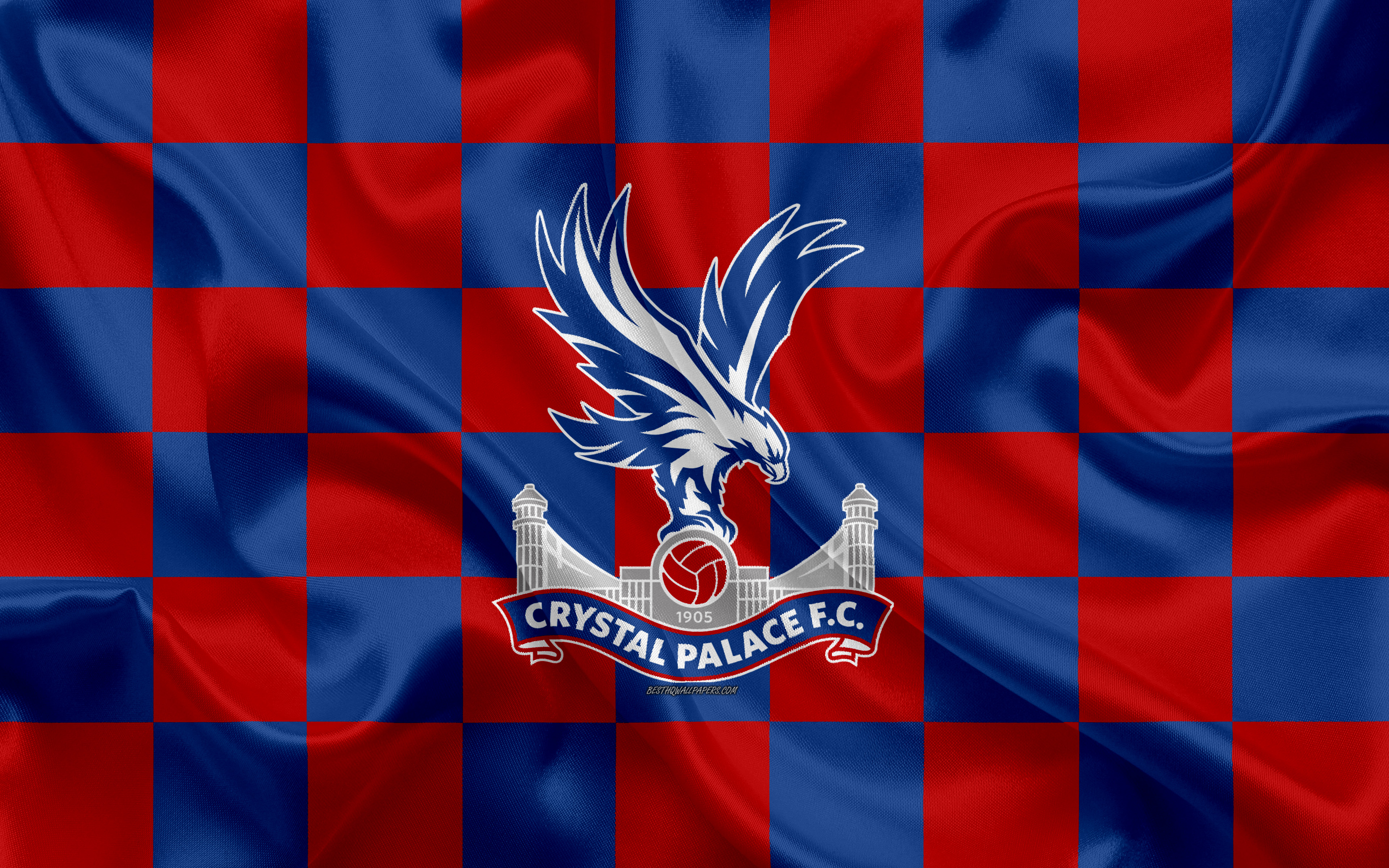 Crystal Palace Fc, 4k, Logo, Creative Art, Red Blue - Crystal Palace Vs West Ham United - HD Wallpaper 