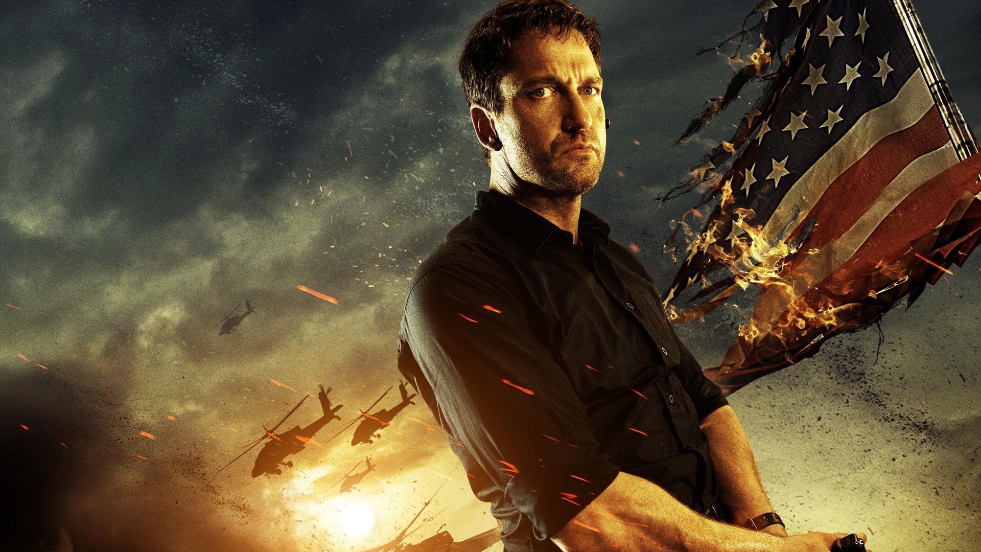 Wallpaper London Has Fallen Flag Poster Gerard Butler - Angel Has Fallen Background - HD Wallpaper 