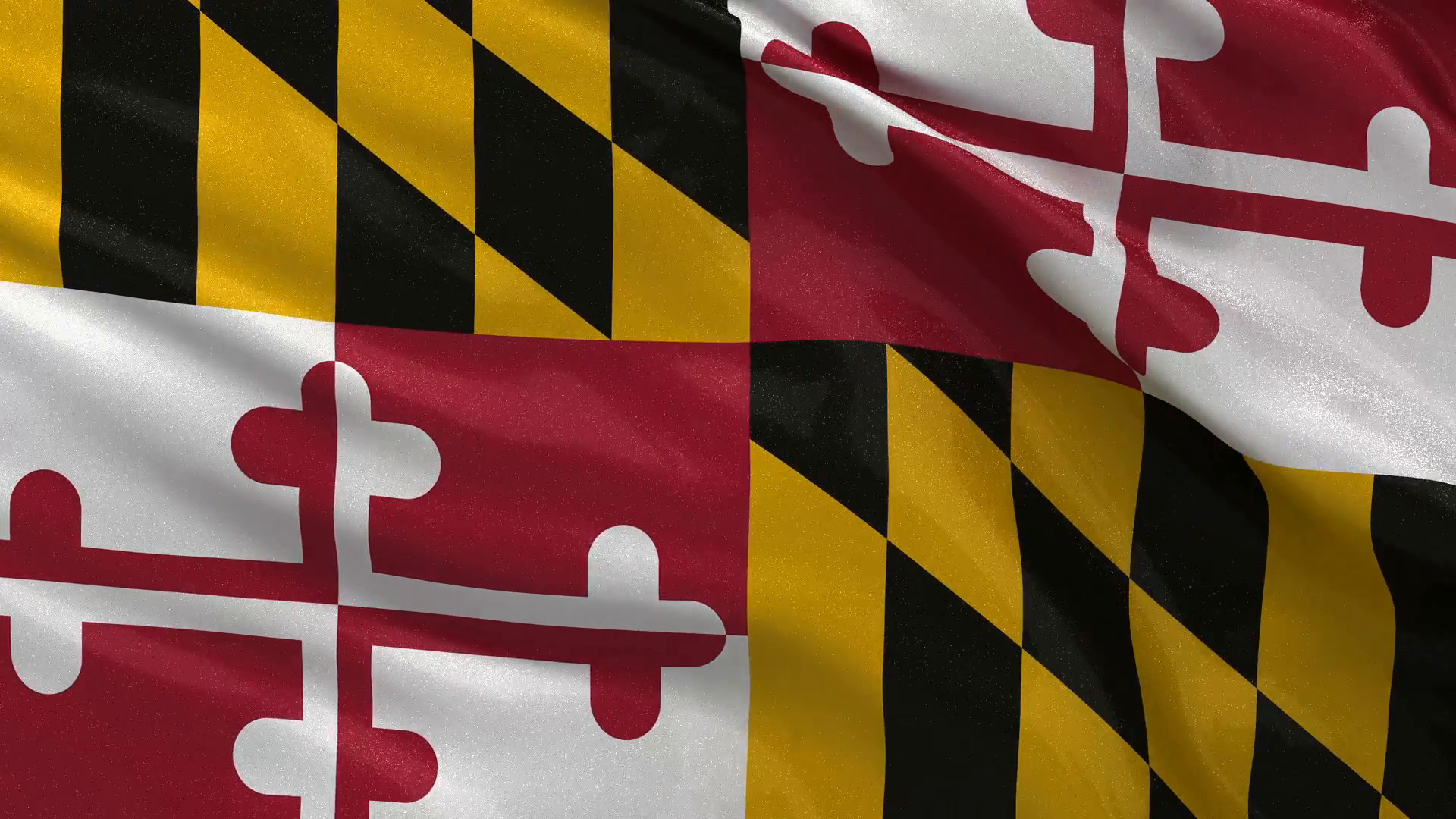 1920x1080, Us State Flag Of Maryland Gently Waving - Maryland State Flag - HD Wallpaper 