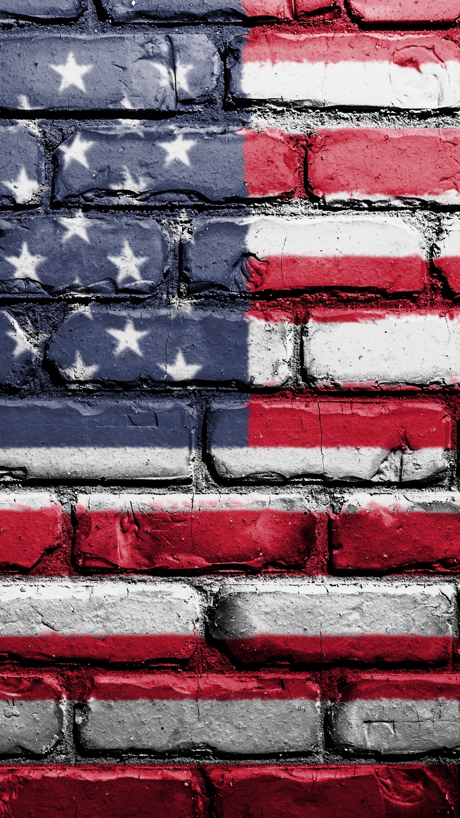 Wallpaper Flag, America, Usa, Symbolism, Wall, Brick, - HD Wallpaper 