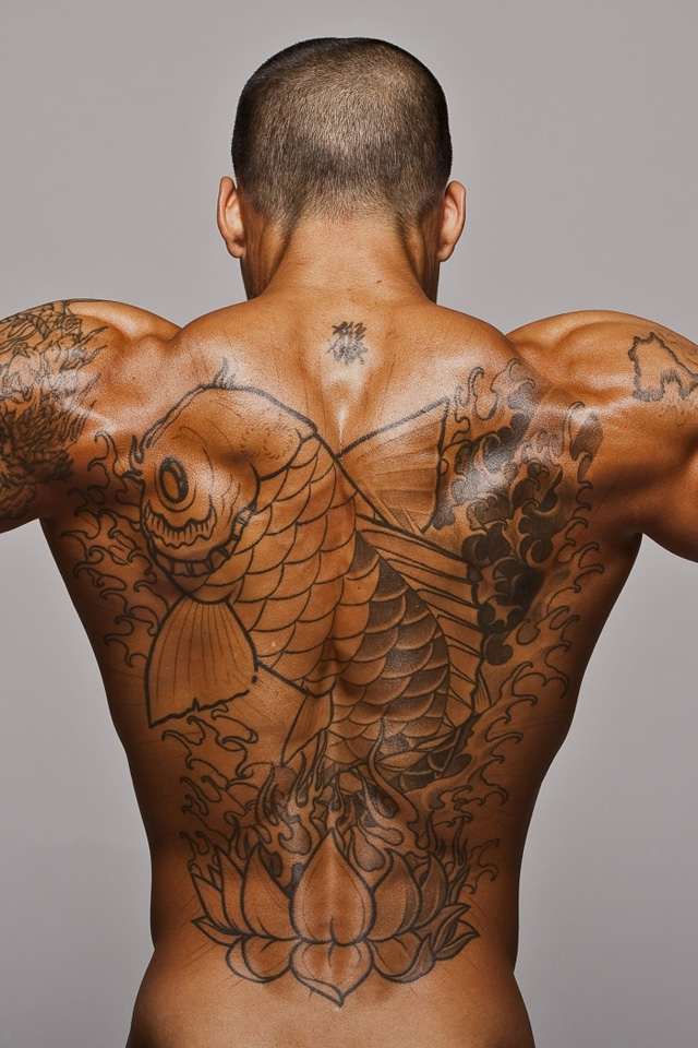 Back Tattoo Wallpaper - Body Building Photos Back - 640x960 Wallpaper -  