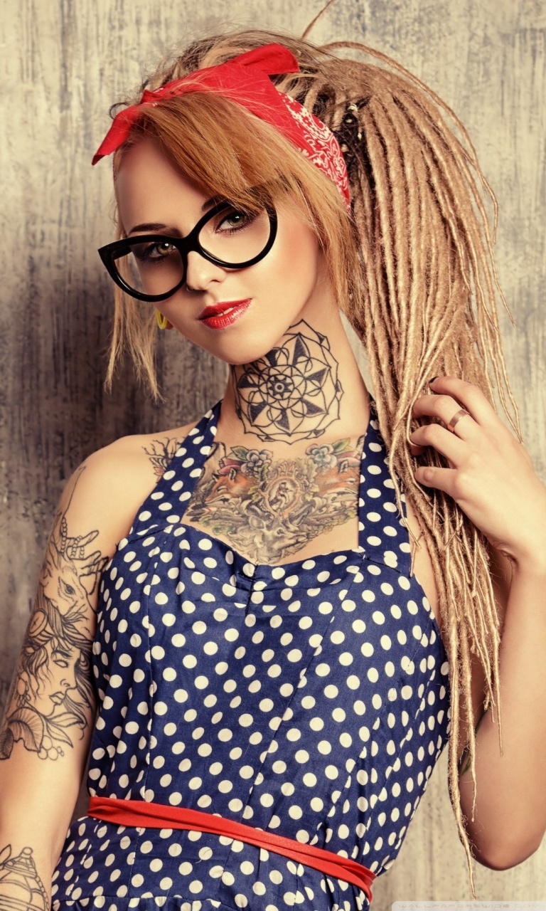 Tattoo Girl Wallpaper Hd For Mobile - 768x1280 Wallpaper 